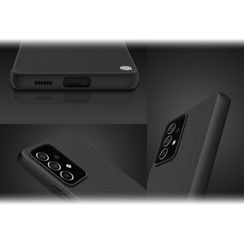 Nillkin Textured Case wytrzymałe wzmocnione etui z żelową ramką i nylonem na tyle Samsung Galaxy A53 5G czarny