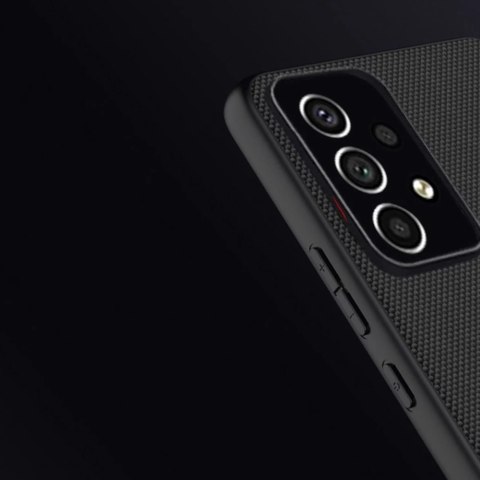 Nillkin Textured Case wytrzymałe wzmocnione etui z żelową ramką i nylonem na tyle Samsung Galaxy A53 5G czarny