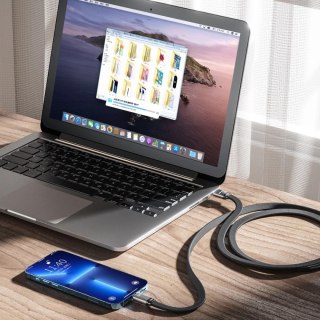 WK Design King Kong 2nd Gen series płaski kabel USB - Lightning do szybkiego ładowania / transmisji danych 6A 1,3m biały (WDC-15