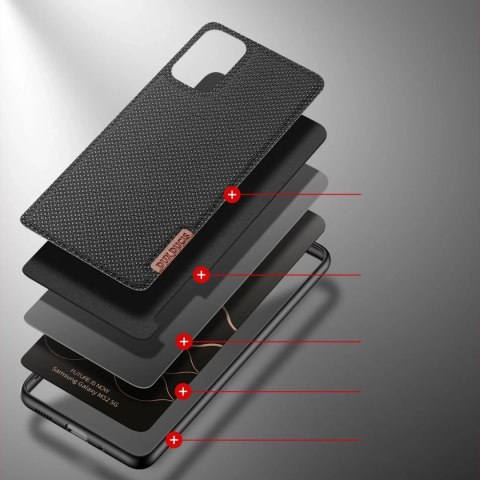 Dux Ducis Fino etui pokrowiec pokryty nylonowym materiałem Samsung Galaxy M52 5G czarny