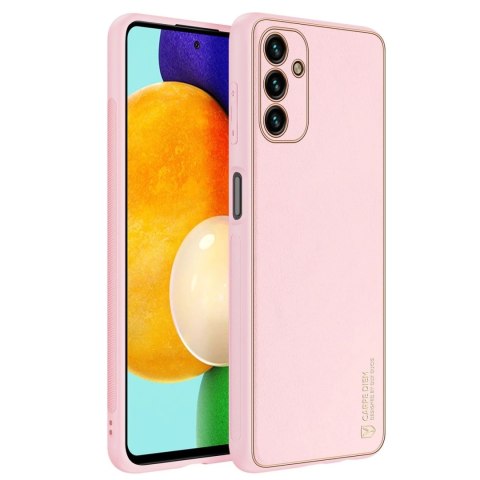 Dux Ducis Yolo eleganckie etui pokrowiec ze skóry ekologicznej Samsung Galaxy A13 5G różowy