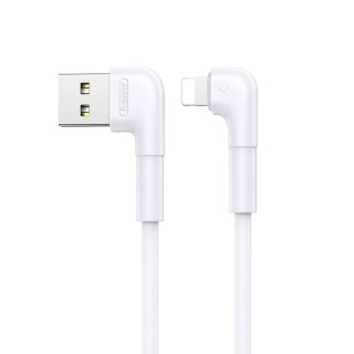 Remax kątowy kabel przewód USB - Lightning 2,1 A 1 m biały (RC-014i white)
