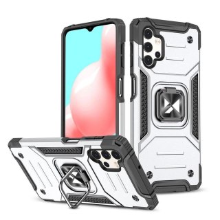 Wozinsky Ring Armor pancerne hybrydowe etui pokrowiec + magnetyczny uchwyt Samsung Galaxy A53 5G srebrny