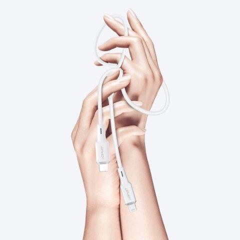 Acefast kabel MFI USB Typ C - Lightning 1,2m, 30W, 3A biały (C2-01 white)