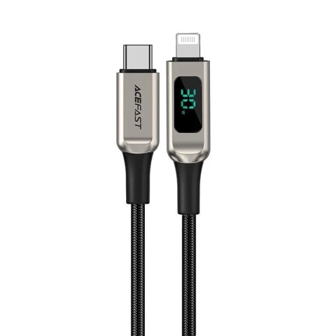 Acefast kabel MFI USB Typ C - Lightning 1,2m, 30W, 3A srebrny (C6-01 silver)