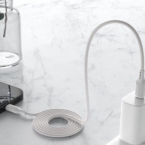 Dudao kabel USB Typ C - Lightning do ładowania i transferu danych 20W PD 1m biały (L6S_1M)