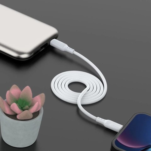 Dudao kabel USB Typ C - Lightning do ładowania i transferu danych 20W PD 1m biały (L6S_1M)