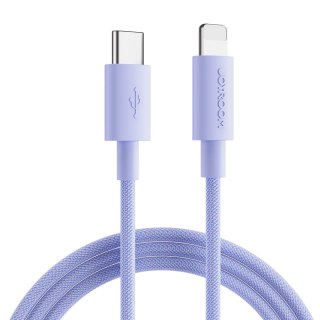 Joyroom wytrzymały kabel USB Typ C - Lightning do szybkiego ładowania / transmisji danych 20W 1m fioletowy (S-1024M13)