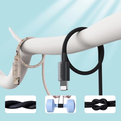 Joyroom wytrzymały kabel USB Typ C - Lightning do szybkiego ładowania / transmisji danych 20W 2m fioletowy (S-2024M13)