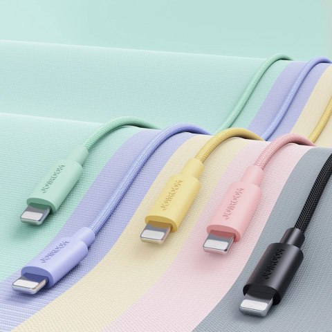 Joyroom wytrzymały kabel USB Typ C - Lightning do szybkiego ładowania / transmisji danych 20W 2m zielony (S-2024M13)