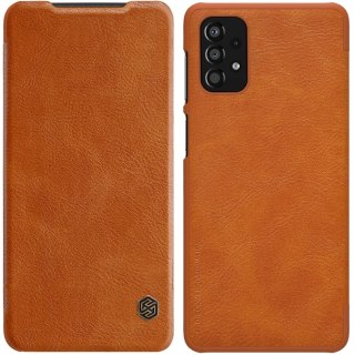 Nillkin Qin Case etui do Samsung Galaxy A33 5G osłona na aparat kabura pokrowiec obudowa z klapką brązowy