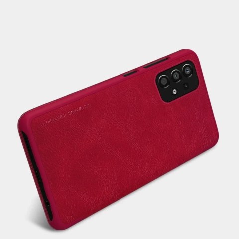 Nillkin Qin Case etui do Samsung Galaxy A33 5G osłona na aparat kabura pokrowiec obudowa z klapką brązowy