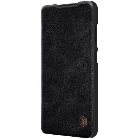 Nillkin Qin Leather Pro Case etui do Samsung Galaxy S22 Ultra osłona na aparat kabura pokrowiec obudowa z klapką czarny