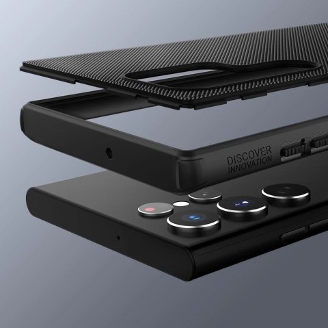 Nillkin Super Frosted Shield Pro wytrzymałe etui pokrowiec Samsung Galaxy S22 Ultra niebieski