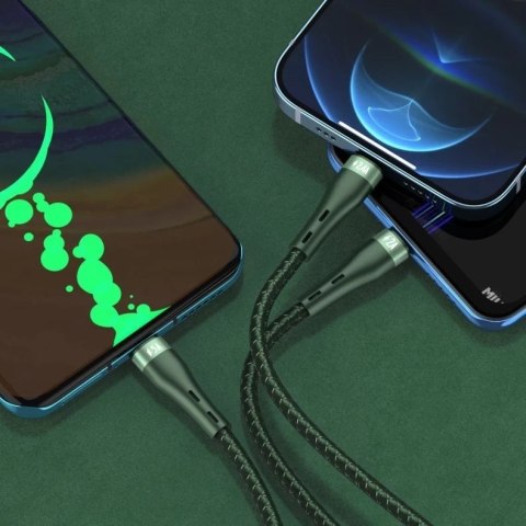 Proda Quark pro 3w1 kabel USB - Lightning / USB Typ C/ micro USB 5A 1,2m czarny (PD-B59th)