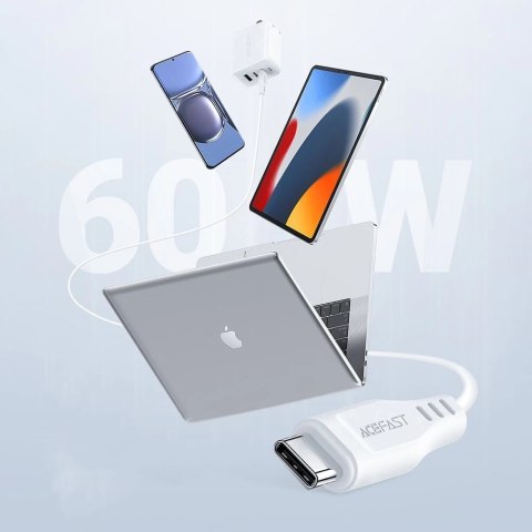 Acefast kabel USB Typ C - USB Typ C 1,2m, 60W (20V/3A) biały (C3-03 white)