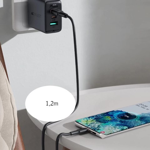 Acefast kabel USB Typ C - USB Typ C 1,2m, 60W (20V/3A) czarny (C2-03 black)