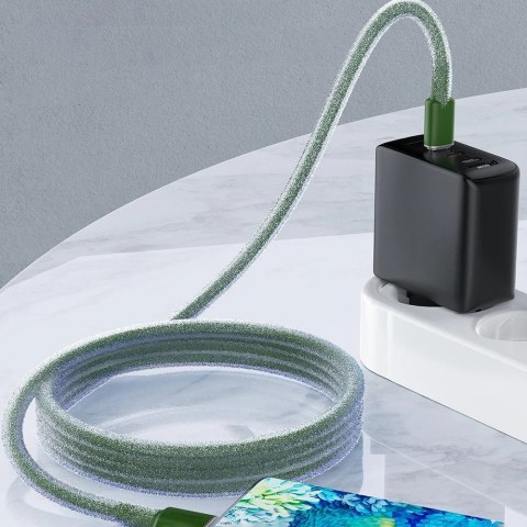 Acefast kabel USB Typ C - USB Typ C 1,2m, 60W (20V/3A) zielony (C2-03 oliver green)