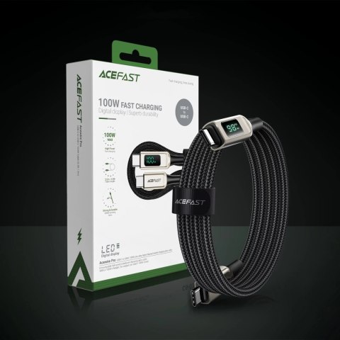 Acefast kabel USB Typ C - USB Typ C 2m, 100W (20V/5A) srebrny (C6-03 silver)