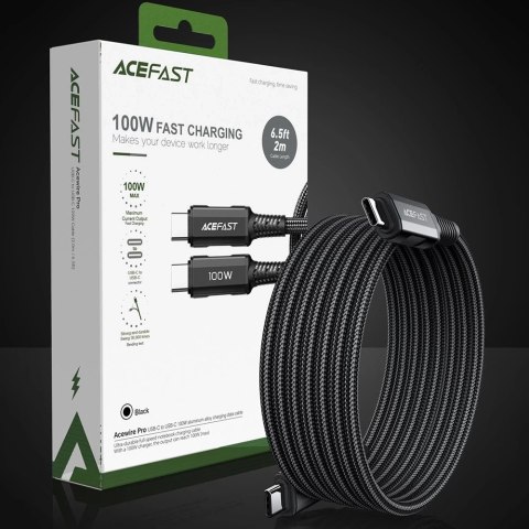 Acefast kabel USB Typ C - USB Typ C 2m, 100W (20V/5A) szary (C4-03 deep space gray)