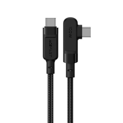 Acefast kątowy kabel USB Typ C - USB Typ C 2m, 100W (20V/5A) czarny (C5-03 Black)