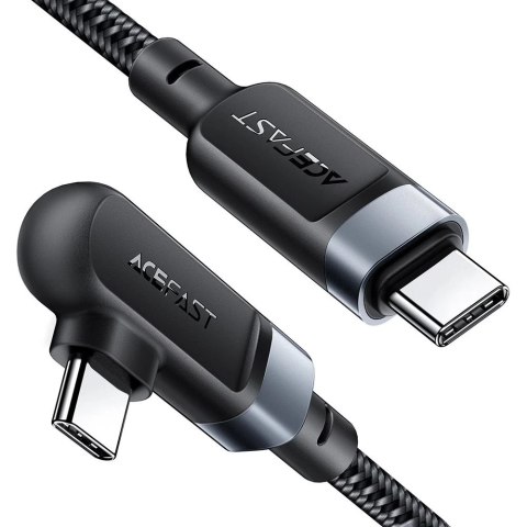 Acefast kątowy kabel USB Typ C - USB Typ C 2m, 100W (20V/5A) czarny (C5-03 Black)