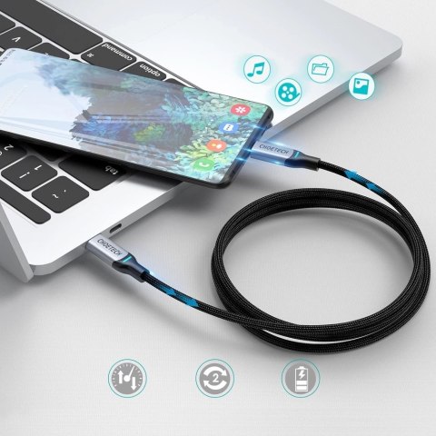 Choetech 2x kabel przewód USB Typ C - USB Typ C Power Delivery 100W 5A 1,8m czarny (MIX00073)