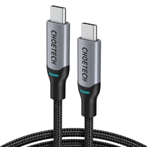 Choetech 2x kabel przewód USB Typ C - USB Typ C Power Delivery 100W 5A 1,8m czarny (MIX00073)