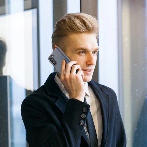 Dux Ducis Hivo skórzane etui z klapką pokrowiec ze skóry naturalnej portfel na karty i dokumenty Samsung Galaxy S22+ (S22 Plus) 