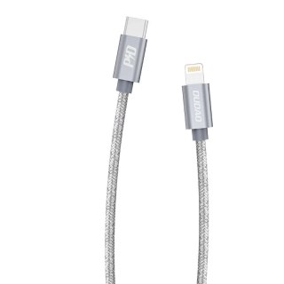 Dudao kabel przewód USB Typ C - Lightning Power Delivery 45W 1m szary (L5Pro grey)
