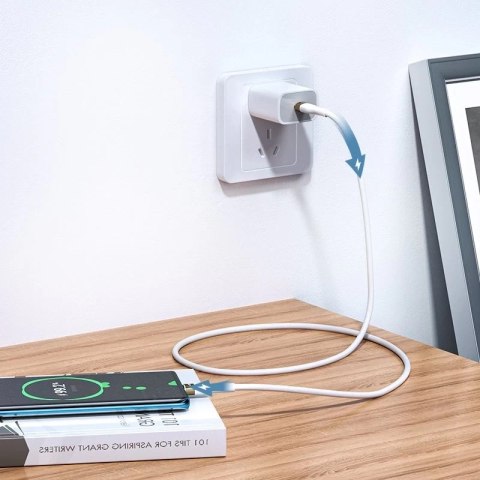 Joyroom Liquid Silicone kabel USB Typ C - USB Typ C do ładowania / transmisji danych PD 100W 1,2m biały (S-1250N18-10)