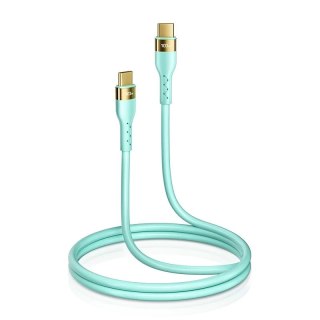 Joyroom Liquid Silicone kabel USB Typ C - USB Typ C do ładowania / transmisji danych PD 100W 1,2m zielony (S-1250N18-10)