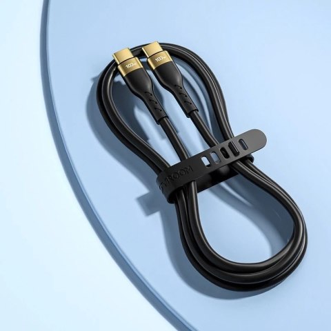 Joyroom Liquid Silicone kabel USB Typ C - USB Typ C do ładowania / transmisji danych PD 100W 2m czarny (S-2050N18-10)