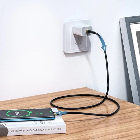 Joyroom Liquid Silicone kabel USB Typ C - USB Typ C do ładowania / transmisji danych PD 100W 2m czarny (S-2050N18-10)