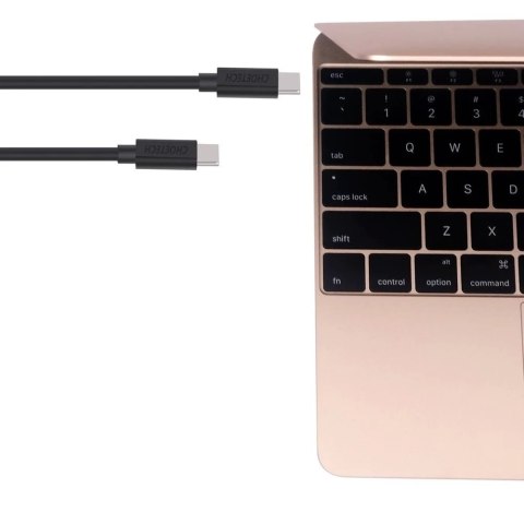 Choetech kabel przewód USB Typ C - USB Typ C 3A 2m czarny (CC0003)