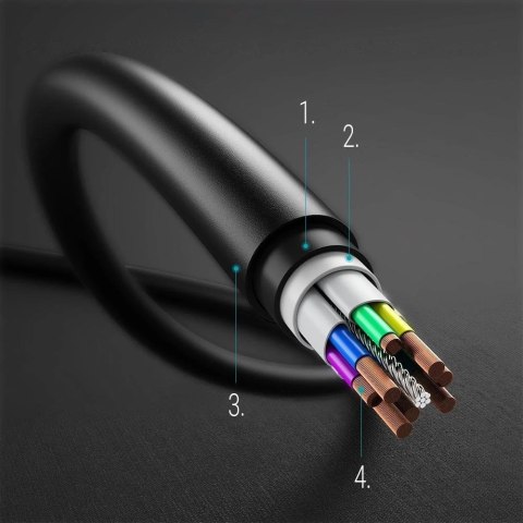 Choetech kabel przewód USB Typ C - USB Typ C 3A 3m czarny (CC0004)