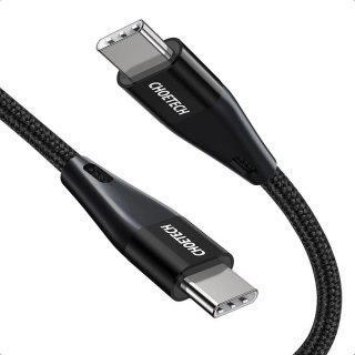 Choetech kabel przewód USB Typ C - USB Typ C Power Delivery 60W 3A 1,2m czarny (XCC-1003)