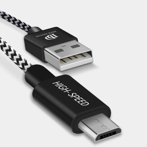 Dux Ducis K-ONE Series nylonowy kabel przewód USB / micro USB 2.1A 2M czarny