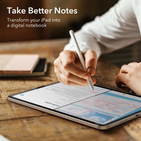 FOLIA OCHRONNA ESR PAPER FEEL MAGNETIC IPAD PRO 12.9 2020 / 2021 / 2022 MATTE CLEAR