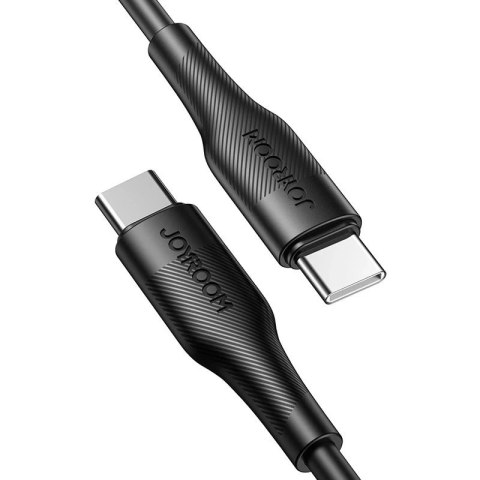 Joyroom kabel przewód USB Typ C - USB Typ C Power Delivery 60W 3A 0,25m czarny (Black)