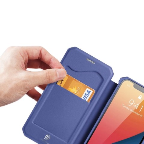 DUX DUCIS Skin X kabura etui pokrowiec z klapką iPhone 13 Pro Max niebieski