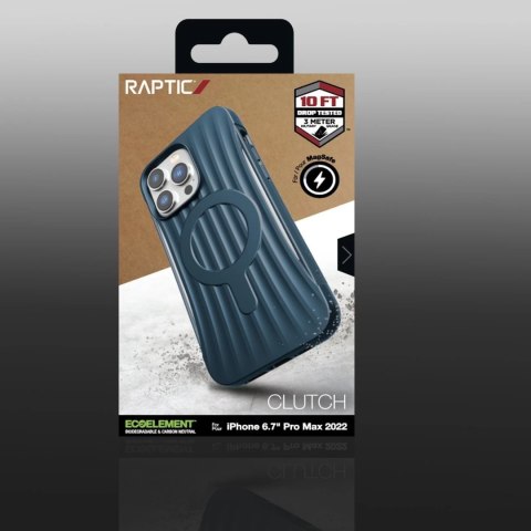 Raptic Clutch Built Case etui iPhone 14 Pro Max z MagSafe pokrowiec plecki niebieski