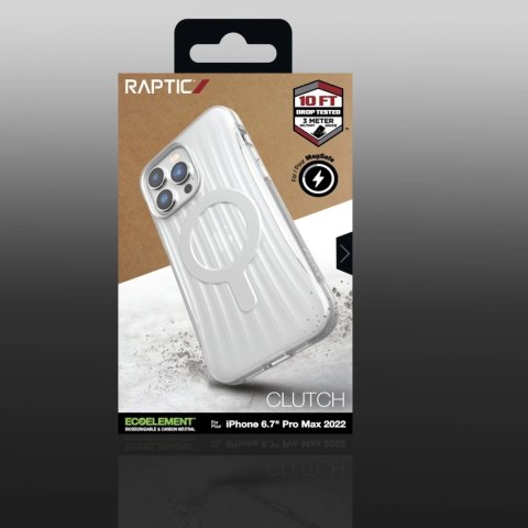 Raptic Clutch Built Case etui iPhone 14 Pro Max z MagSafe pokrowiec plecki przezroczysty