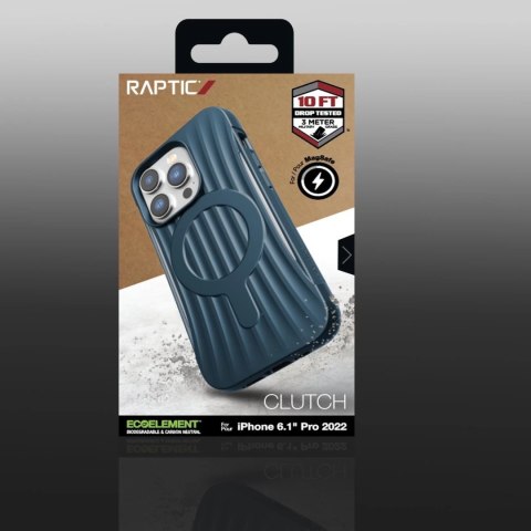 Raptic Clutch Built Case etui iPhone 14 Pro z MagSafe pokrowiec plecki niebieski