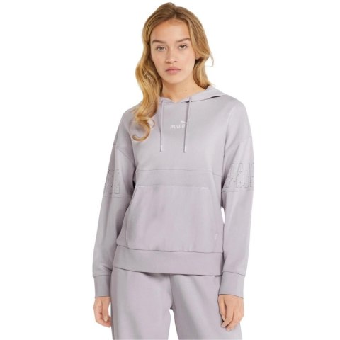 Bluza damska Puma Power Colorblock Stardust Hoo fioletowa 848828 73