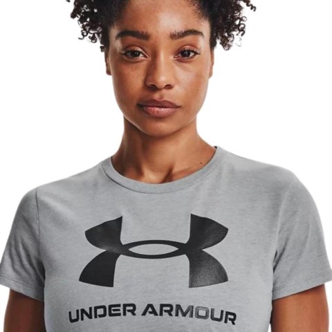 Koszulka damska Under Armour Live Sportstyle Graphic Ssc szara 1356305 016 Koszulka damska Under Armour Live Sportstyle Graphic Ssc szara 1356305 016