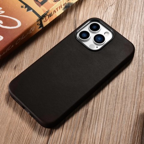 ICarer CH Leather case do iPhone 13 Pro Max etui skórzane (kompatybilne z MagSafe) brązowy (ALI1210-CO)
