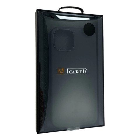 ICarer CH Leather case do iPhone 13 mini etui skórzane (kompatybilne z MagSafe) czarny (ALI1207-BK)