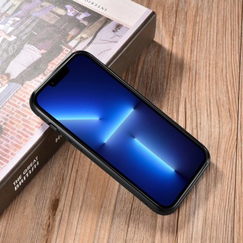 ICarer Leather Oil Wax etui pokryte naturalną skórą do iPhone 13 Pro brązowy (ALI1213-BN)