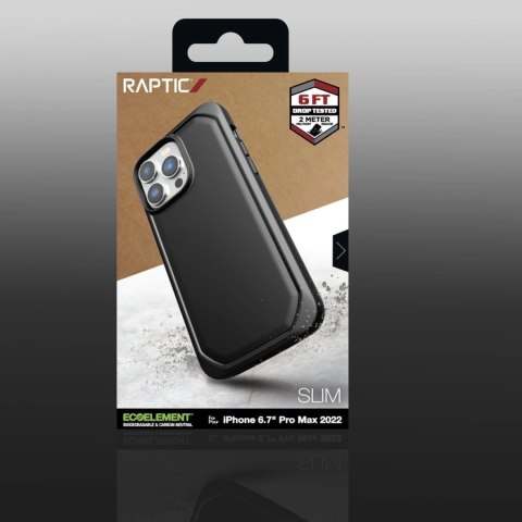 Raptic Slim Case etui iPhone 14 Pro Max pokrowiec plecki czarny